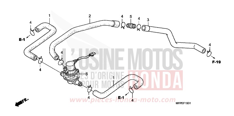 AIR INJECTION CONTROL VALVE for CB1300 Super Bold'or ABS GRAPHITE BLACK (NHB01EB) from 2010